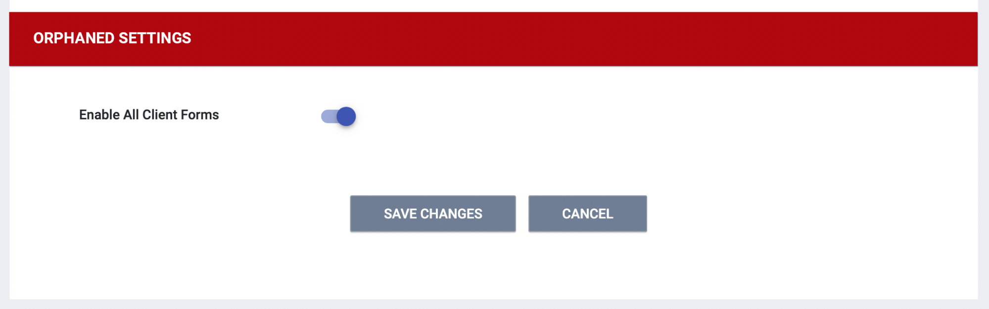 Custom Program Setup Screen Configuration